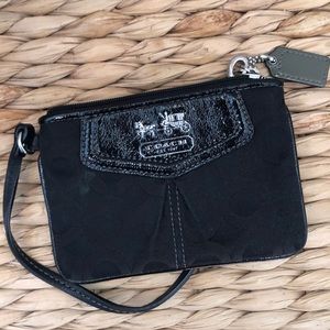 Coach black wristlet